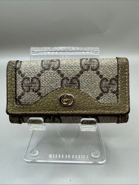 Gucci Vintage GG Canvas Key Case